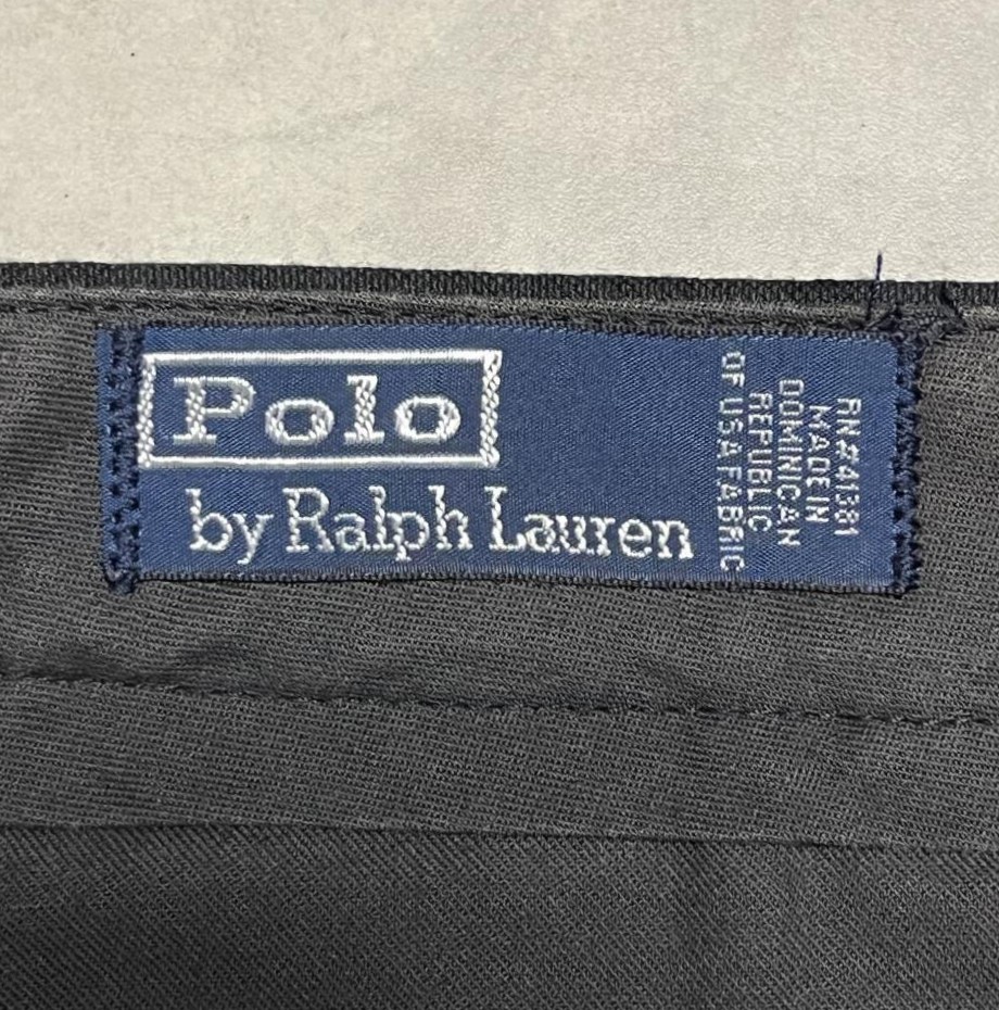 画像2: 90'S RALPH LAUREN ツープリーツ スラックス ブラック W36L30 (VINTAGE)