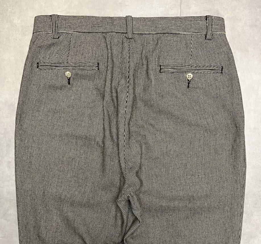 画像: 90'S RALPH LAUREN ツープリーツ スラックス ハウンドトゥース柄 W33L30 (VINTAGE)