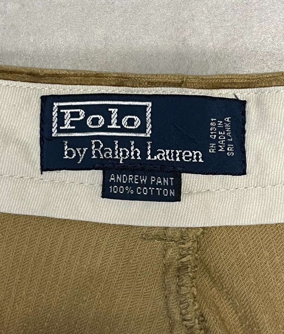 画像2: 90'S RALPH LAUREN "ANDREW PANT" ツープリーツ 太畝 コーデュロイパンツ タン (VINTAGE)