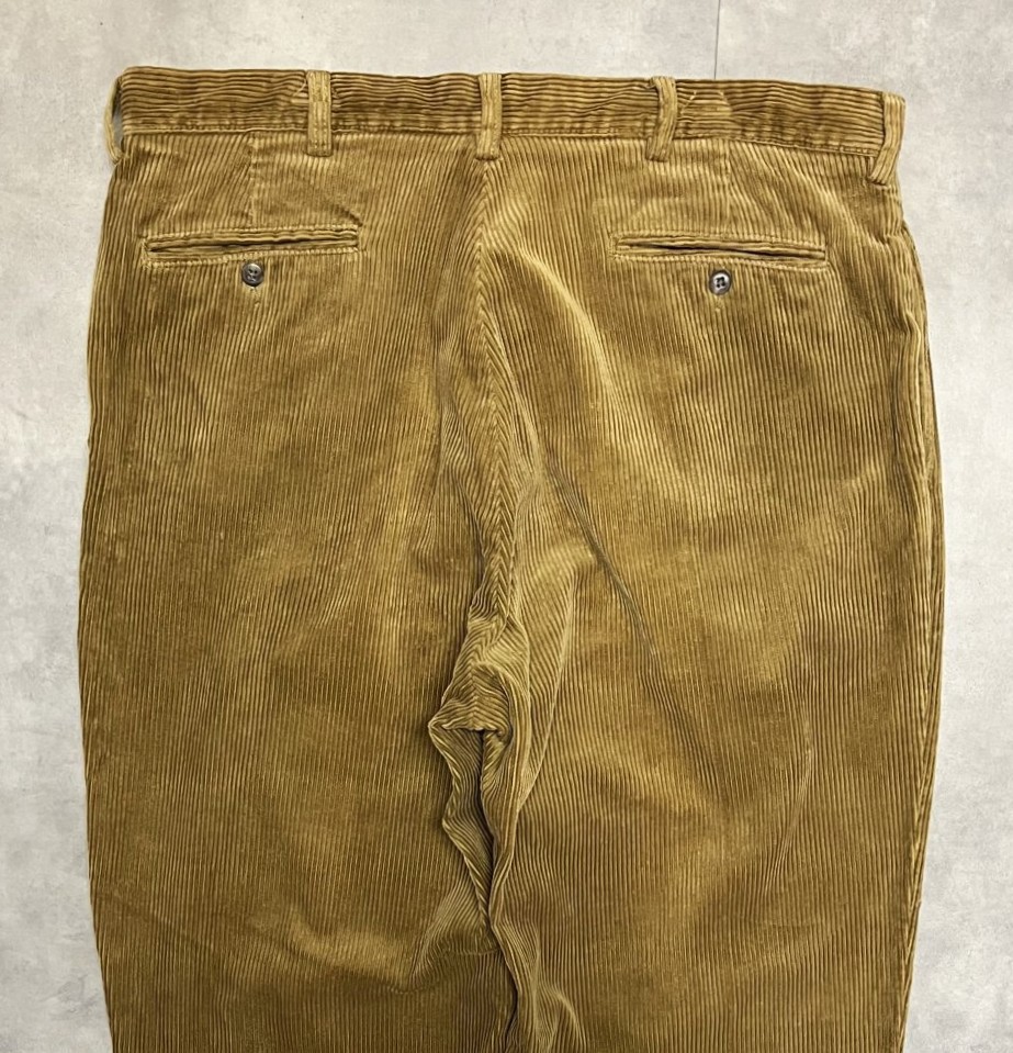 画像: 90'S RALPH LAUREN "ANDREW PANT" ツープリーツ 太畝 コーデュロイパンツ タン (VINTAGE)