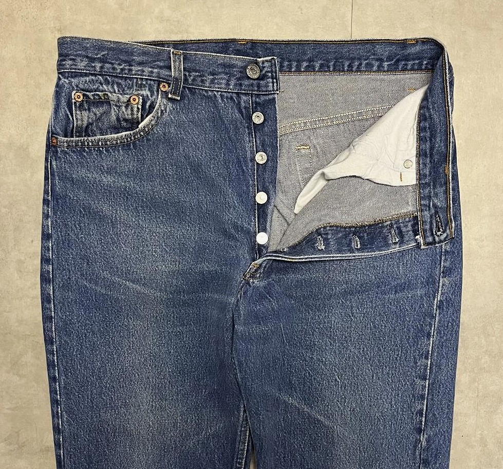 画像: 90'S LEVIS 501 デニム インディゴ W36L30 USA製 (VINTAGE)