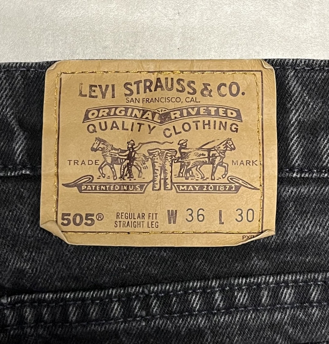画像4: 90'S LEVIS 505 デニム ブラック W36L30 USA製 (VINTAGE)