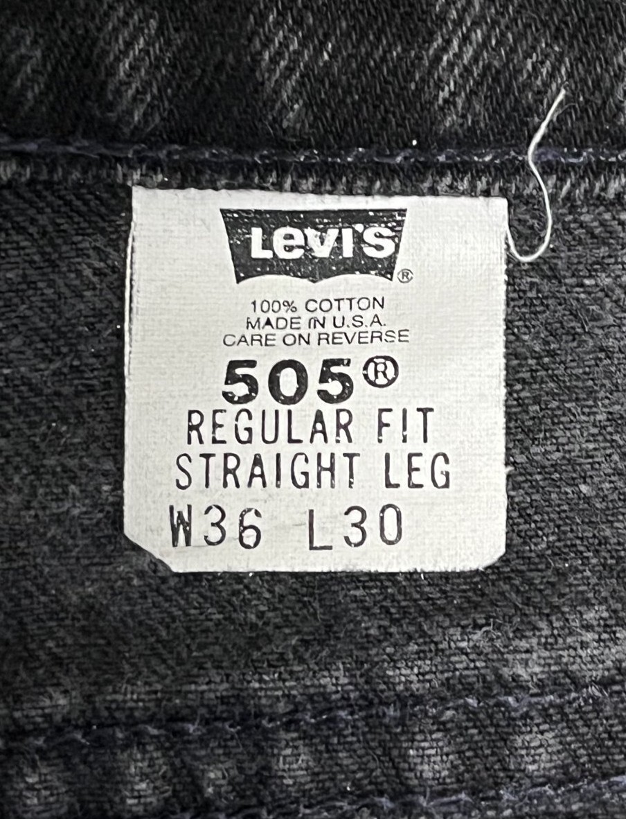 画像2: 90'S LEVIS 505 デニム ブラック W36L30 USA製 (VINTAGE)
