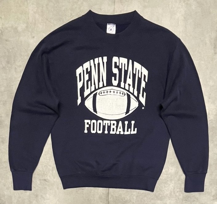 画像1: 90'S DELTA "PENN STATE FOOTBALL" スウェットシャツ ネイビー USA製 (VINTAGE)