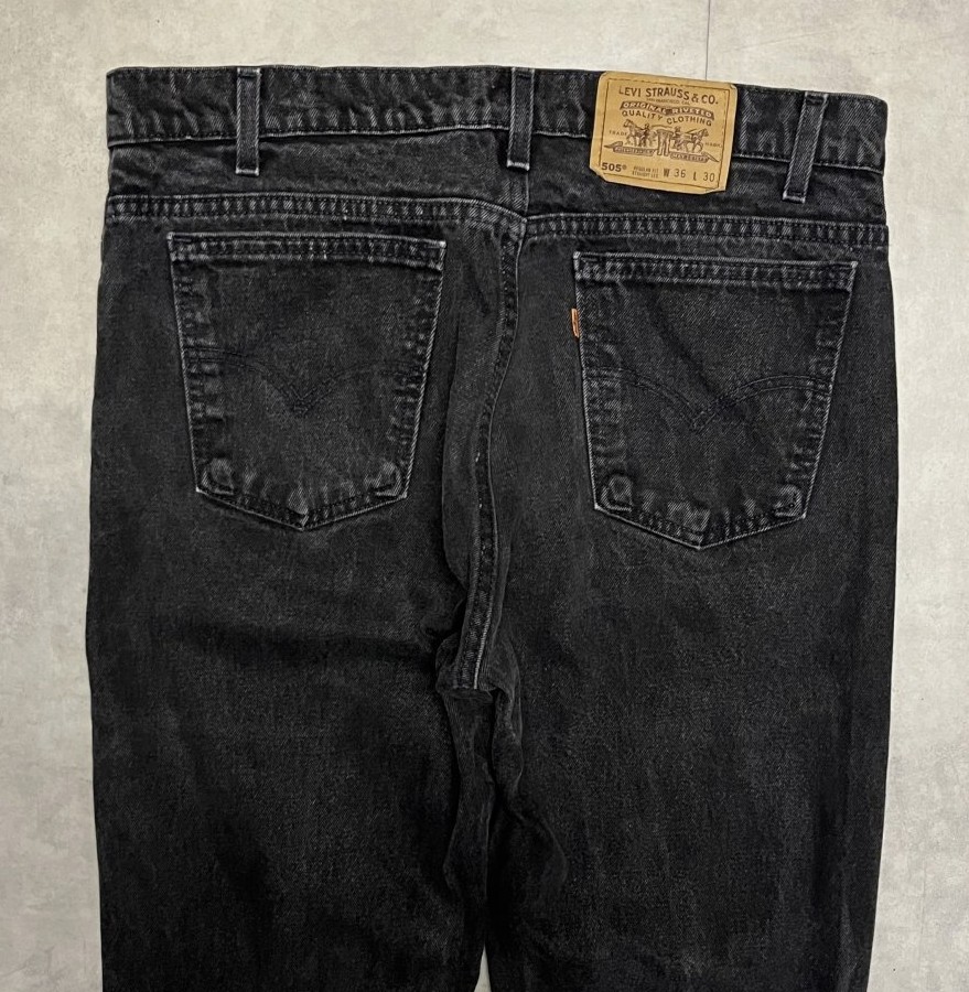 画像: 90'S LEVIS 505 デニム ブラック W36L30 USA製 (VINTAGE)