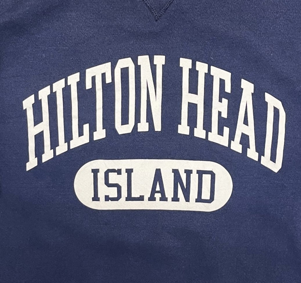 画像3: 90'S SOFFE "HILTON HEAD ISLAND" 前Vガゼット付き スウェットシャツ ネイビー (VINTAGE)