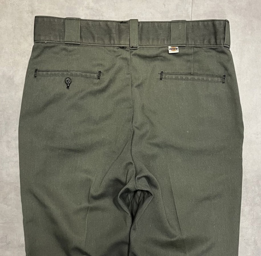 画像: 80'S DICKIES 874 チビタグ ワークパンツ オリーブ W33L31 USA製 (VINTAGE)