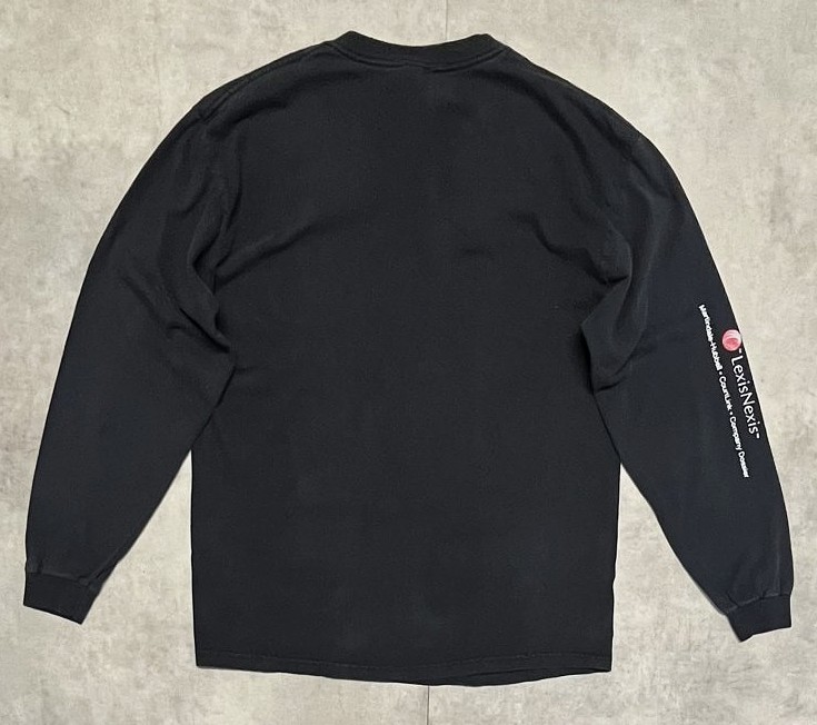 画像5: 90'S LEXIS NEXIS "MISSION POSSIBLE" 袖プリント 長袖 Tシャツ ブラック (VINTAGE)