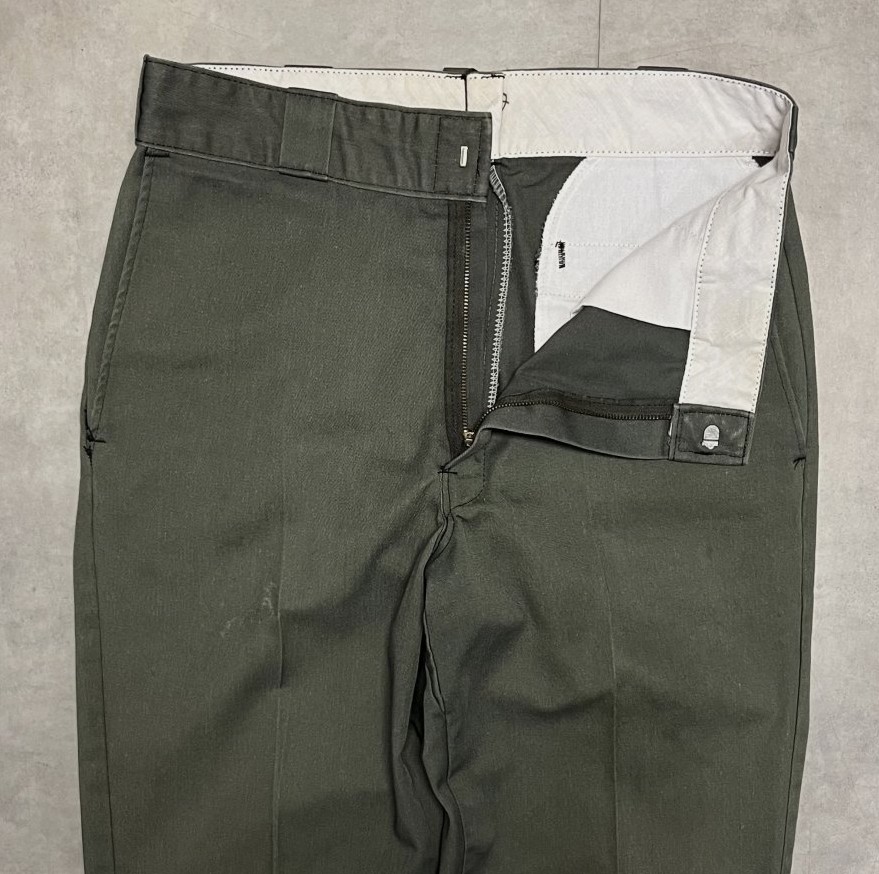 画像: 80'S DICKIES 874 チビタグ ワークパンツ オリーブ W33L31 USA製 (VINTAGE)