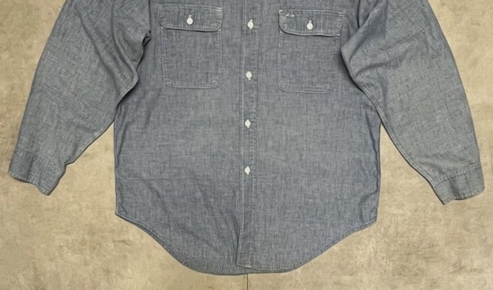 画像: 70'S BIG MAC コットン100% シャンブレーシャツ ブルー USA製 (VINTAGE)
