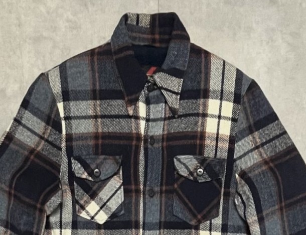 画像: 70'S SEARS 裏地ボア付き ウールジャケット チェック柄 (VINTAGE)