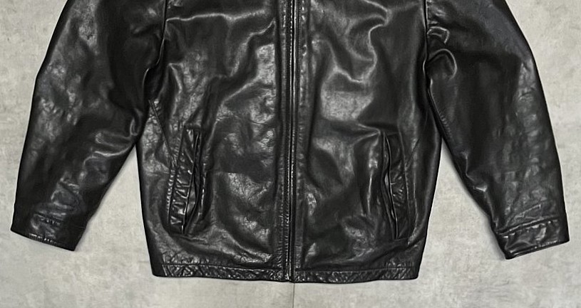 画像: 00'S GAP 旧タグ 裏地キルティング レザージャケット ブラック (VINTAGE)