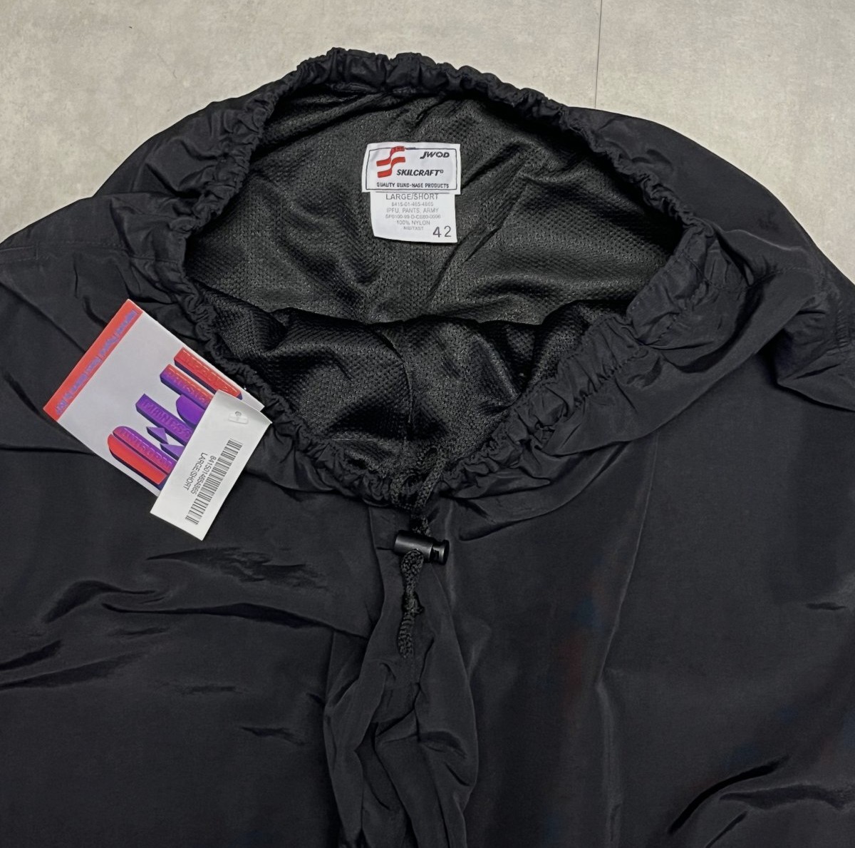 画像: アメリカ軍 US ARMY IPFU ナイロン トレーニングパンツ ブラック L-SHORT (DEADSTOCK)