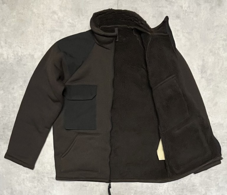 画像3: 90'S アメリカ軍 US ARMY ECWCS GEN1 ボアフリース ジャケット ブラウン/ブラック (DEADSTOCK)
