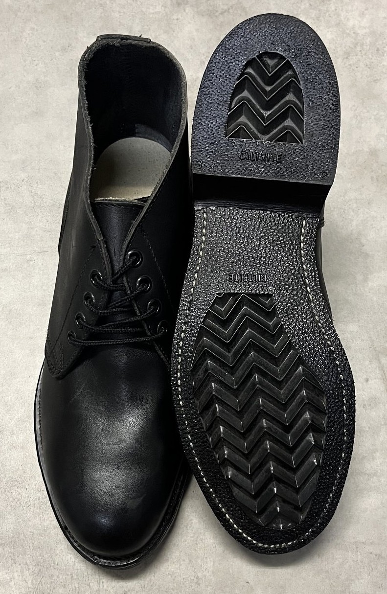画像: 90'S アメリカ軍 US NAVY "ADDISON SHOE CO製" スチールトゥ レザー チャッカブーツ ブラック (DEADSTOCK)