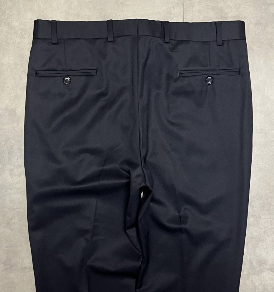 画像: BROOKS BROTHERS "MADISON" ノータック ウールパンツ ダークネイビー (VINTAGE)