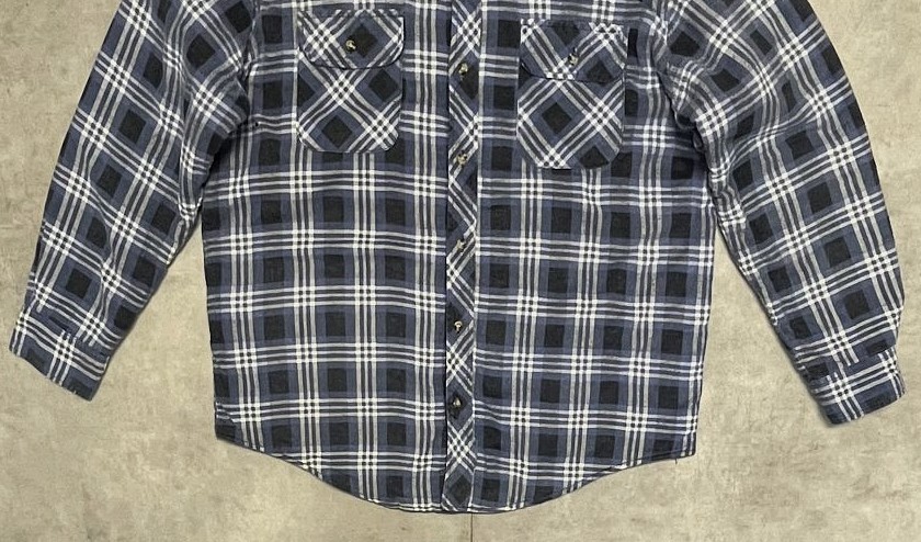 画像: 90'S OUTDOOR EXCHANGE 裏地キルティング フランネルシャツ チェック柄 (VINTAGE)
