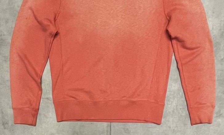 画像: 00'S J.CREW 前Vガゼット付き クルーネック スウェットシャツ フェードオレンジ (VINTAGE)