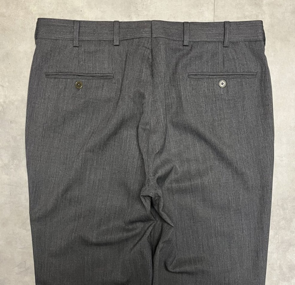画像: BROOKS BROTHERS "MADISON" ノータック ウールパンツ ダークグレー (VINTAGE)