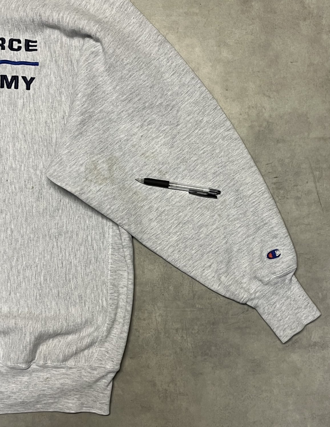 画像5: 90'S CHAMPION "AIR FORCE ACADEMY" 刺繍タグ リバースウィーブ グレー USA製 (VINTAGE)