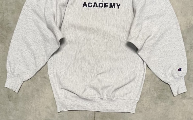 画像: 90'S CHAMPION "AIR FORCE ACADEMY" 刺繍タグ リバースウィーブ グレー USA製 (VINTAGE)