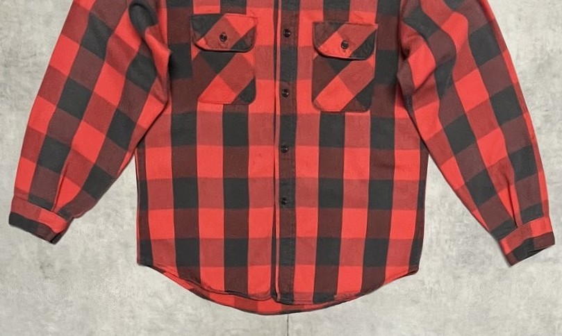 画像: 80'S FIELD AND STREAM 三角タグ ヘビーフランネル ワークシャツ チェック柄 USA製 (VINTAGE)