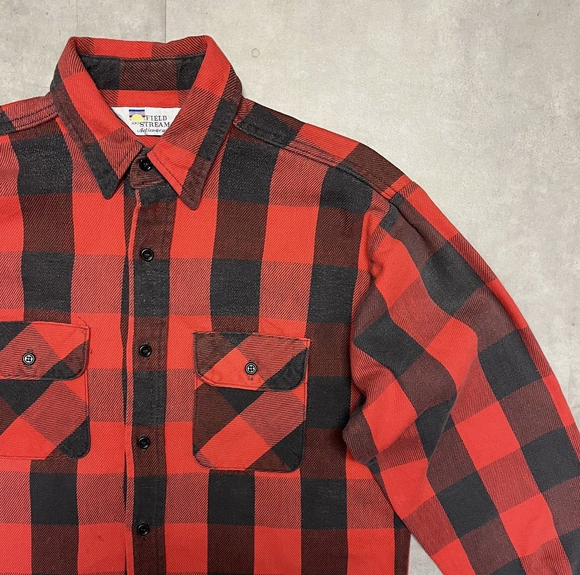 画像: 80'S FIELD AND STREAM 三角タグ ヘビーフランネル ワークシャツ チェック柄 USA製 (VINTAGE)