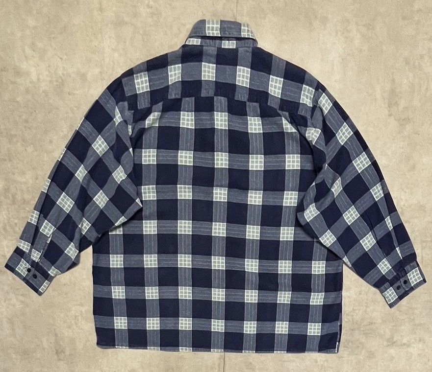 画像4: 90'S SAUGATUCK プリントネル フランネルシャツ チェック柄 (VINTAGE)