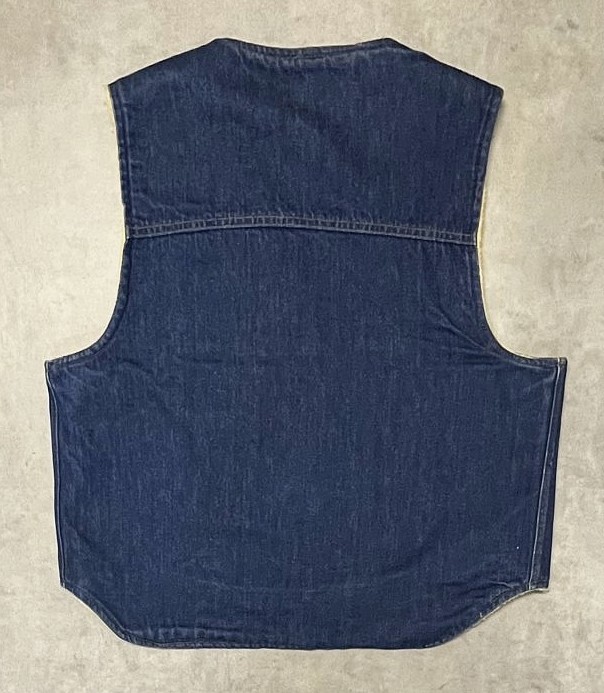 画像6: 80'S CARHARTT 裏地ボア デニムベスト インディゴ USA製 (VINTAGE)