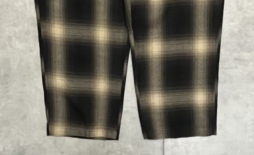 画像: CAL TOP ウエストドローコード付き イージーパンツ オンブレチェック USA製 (NEW)