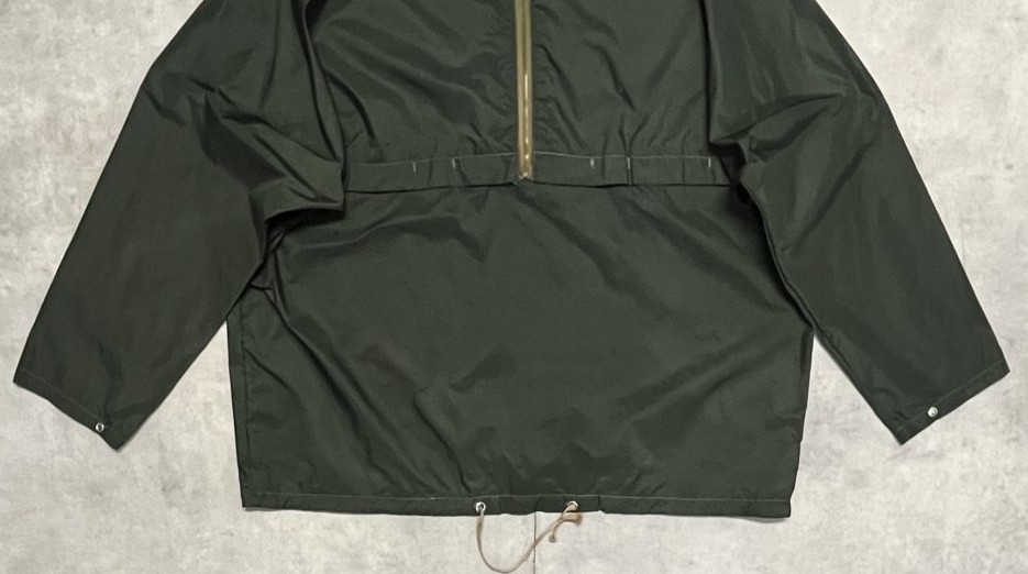 画像: 50'S WOODS "ROUGH-RIDER" チンスト付き ナイロンアノラック CLIXジップ ダークグリーン カナダ製 (VINTAGE)
