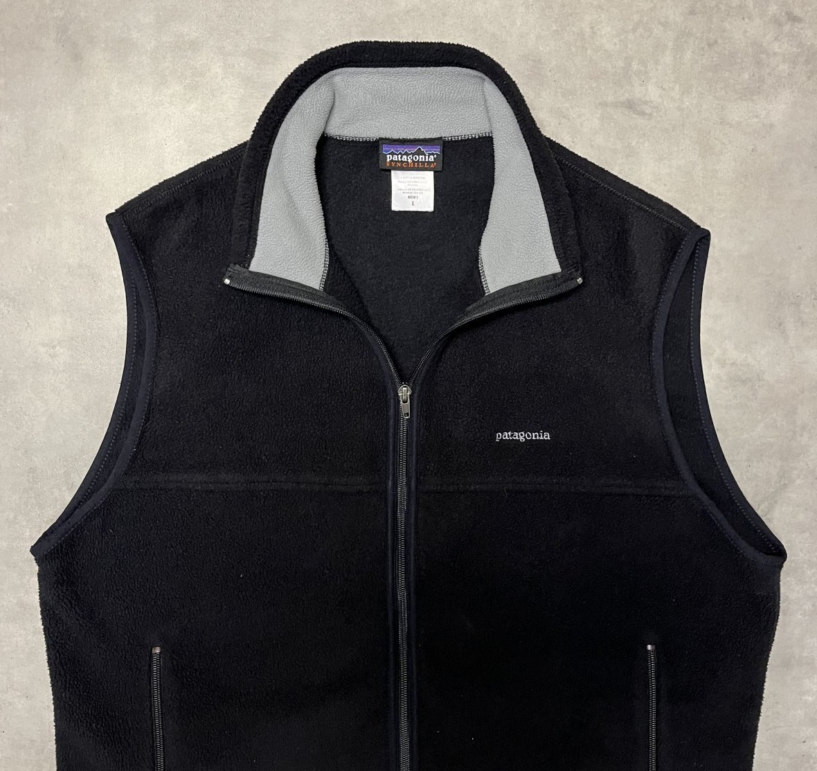 画像: PATAGONIA "SYNCHILLA" フルジップ フリースベスト ブラック (VINTAGE)