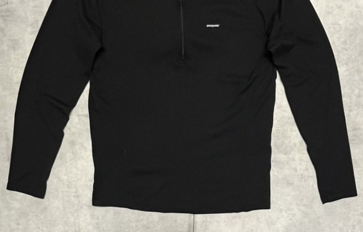 画像: PATAGONIA ハーフジップ ベースレイヤーシャツ ブラック (VINTAGE)