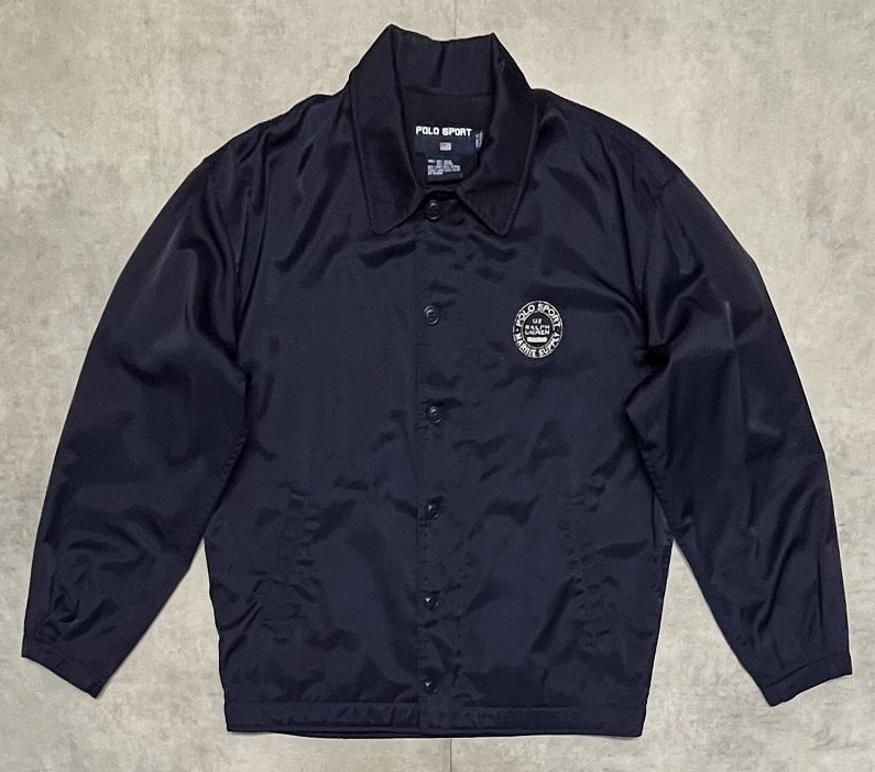 画像1: 90'S RALPH LAUREN "POLO SPORT" 裏地サーマル A-2 デッキジャケット ネイビー (MINT CONDITION)