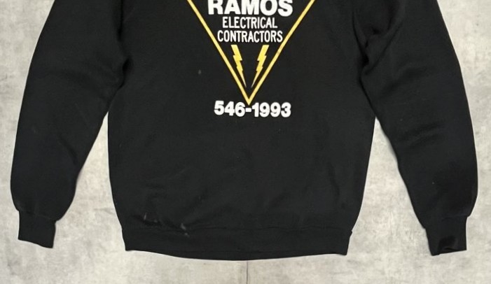画像: 80'S JERZEES ラグランスリーブ 両面プリント スウェットシャツ ブラック USA製 (VINTAGE)
