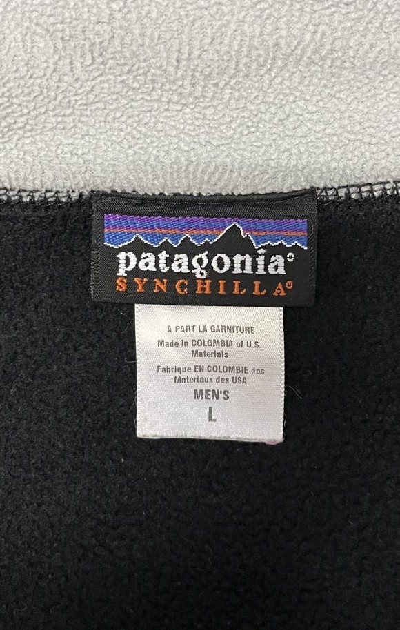 画像2: PATAGONIA "SYNCHILLA" フルジップ フリースベスト ブラック (VINTAGE)