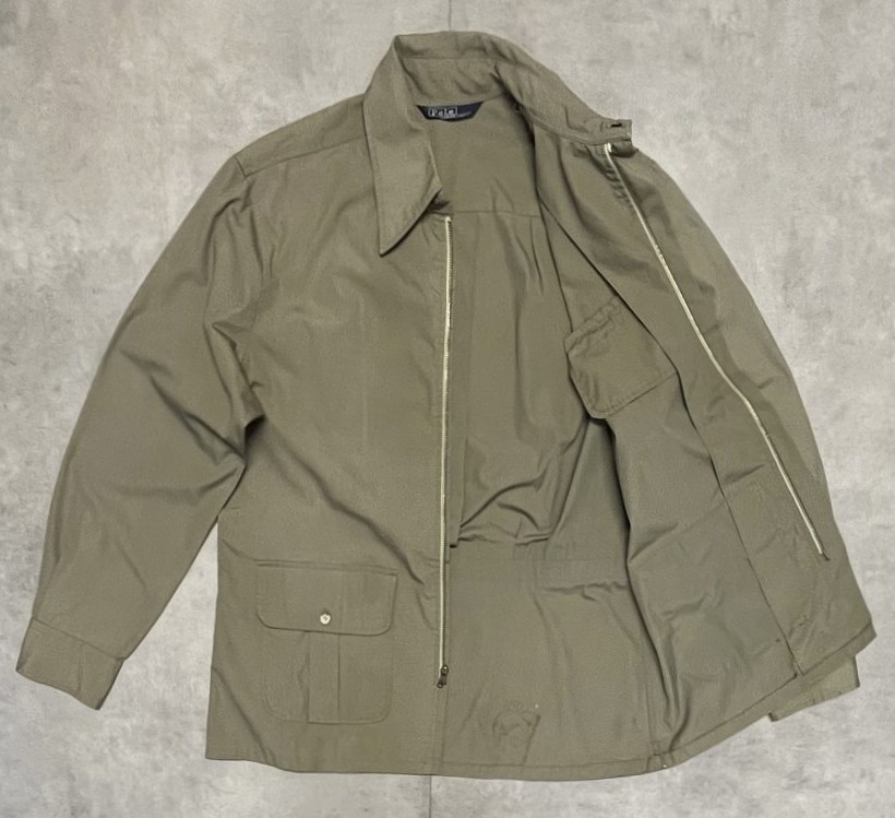 画像4: 70'S RALPH LAUREN "大文字タグ" ポプリン フルジップジャケット カーキ (VINTAGE)