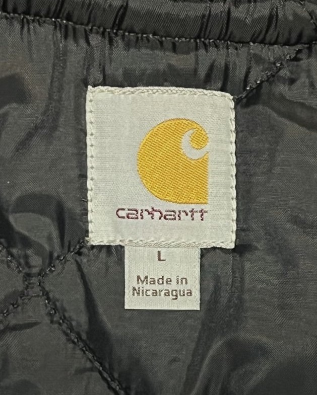 画像2: CARHARTT 裏地キルティング ダックベスト ブラック (DEADSTOCK)