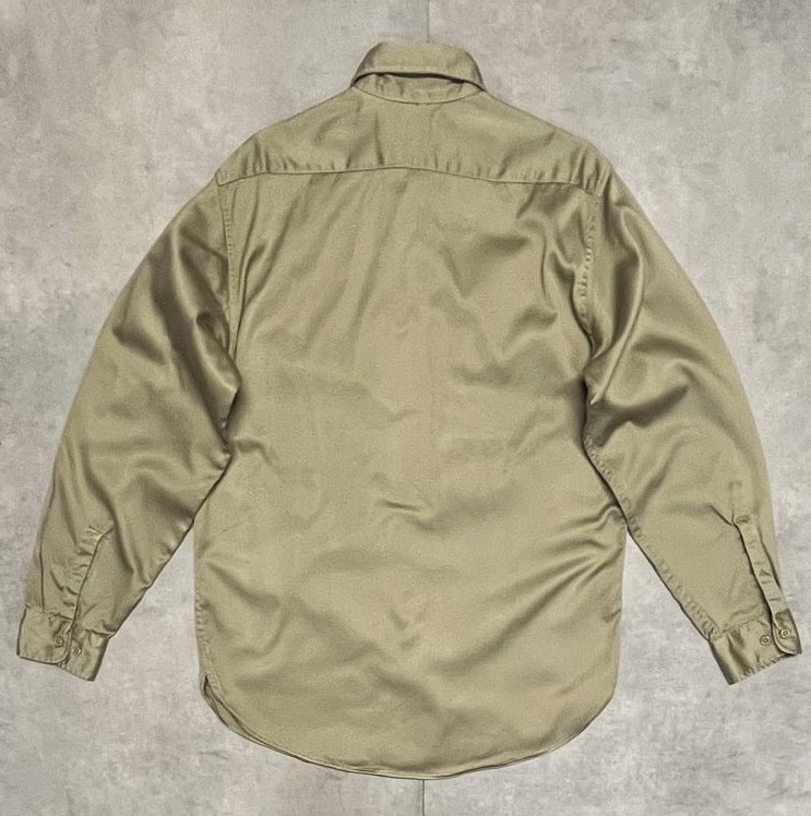 画像4: 60'S BIG MAC "KLONDIKE JR" コットン100% マチ付き ワークシャツ タン USA製 (VINTAGE)