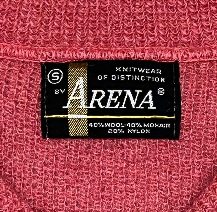 画像2: 60'S ARENA Vネック モヘアセーター マゼンタピンク (VINTAGE)