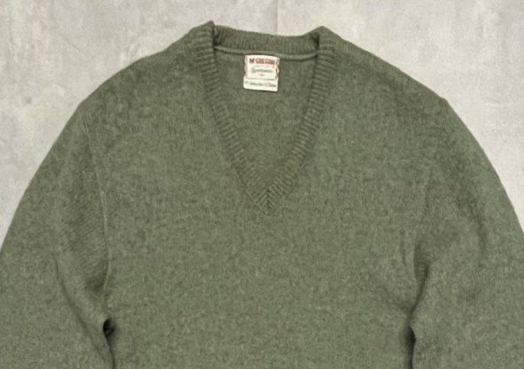 画像: 60'S McGREGOR Vネック モヘアセーター モスグリーン USA製 (VINTAGE) 