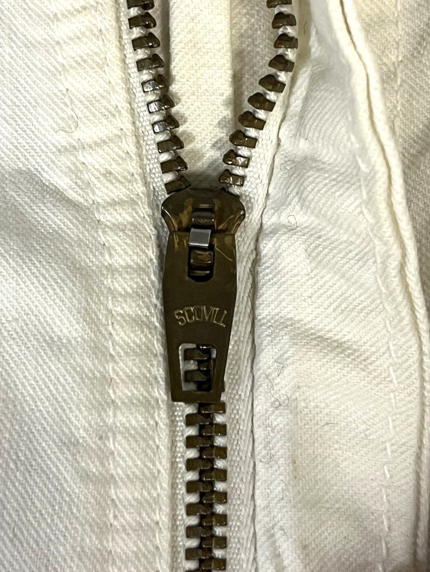 画像4: 70'S BIG SMITH トップスナップボタン ペインターパンツ SCOVILLジップ ホワイト (VINTAGE)