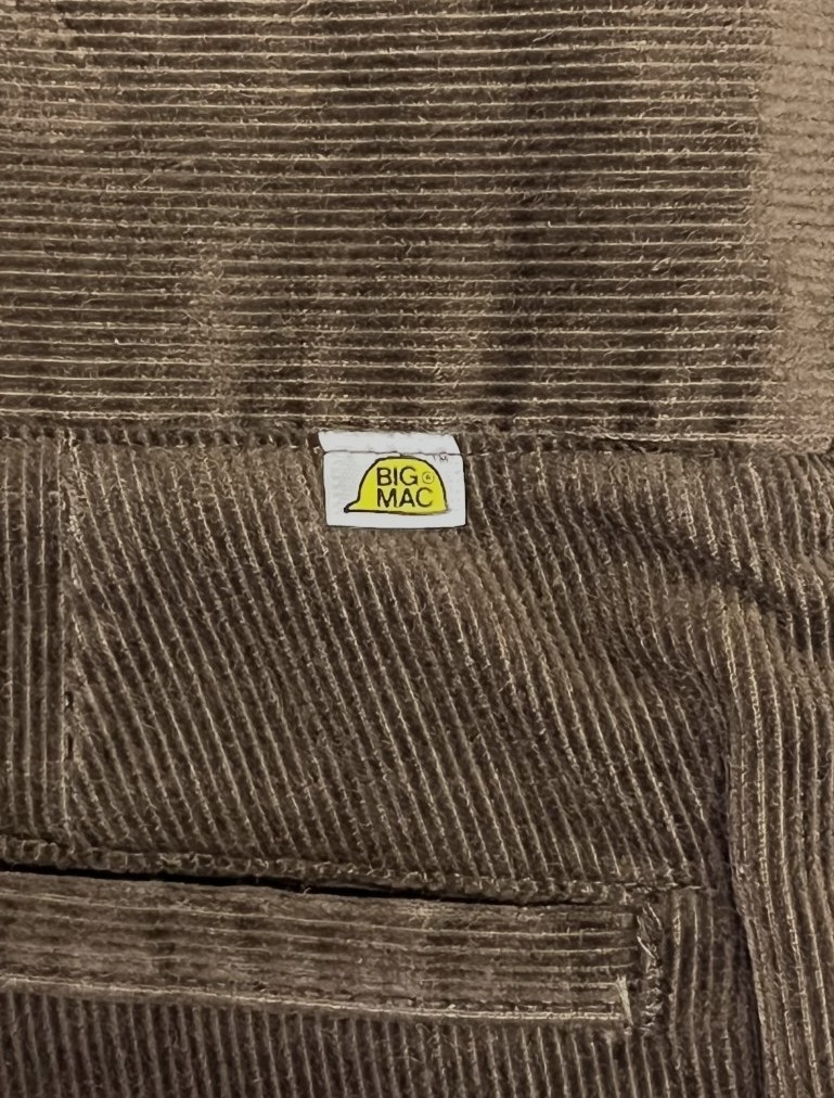 画像2: 70'S BIG MAC チビタグ コーデュロイ ワークパンツ SCOVILLジップ ブラウン (VINTAGE)