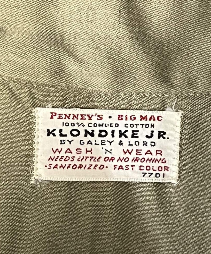 画像2: 60'S BIG MAC "KLONDIKE JR" コットン100% マチ付き ワークシャツ タン USA製 (VINTAGE)