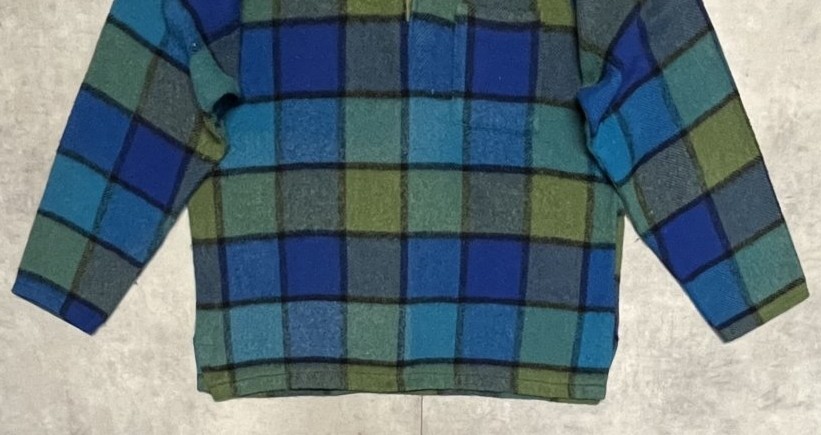 画像: 60'S CAMPUS ハーフジップ プルオーバーシャツ TALONジップ チェック柄 USA製 (VINTAGE)