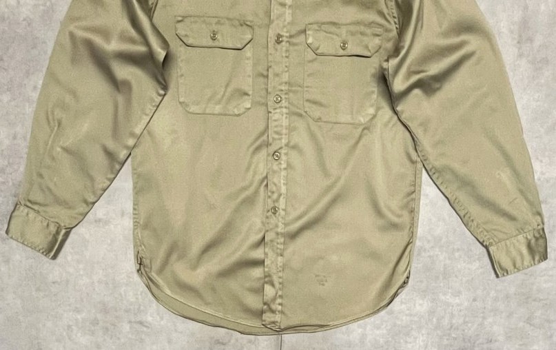 画像: 60'S BIG MAC "KLONDIKE JR" コットン100% マチ付き ワークシャツ タン USA製 (VINTAGE)