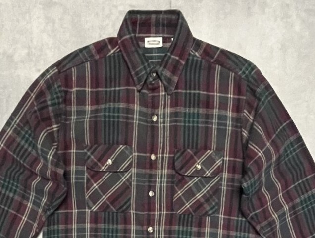 画像: 90'S FIVE BROTHER ヘビーフランネル ワークシャツ チェック柄 USA製 (VINTAGE)