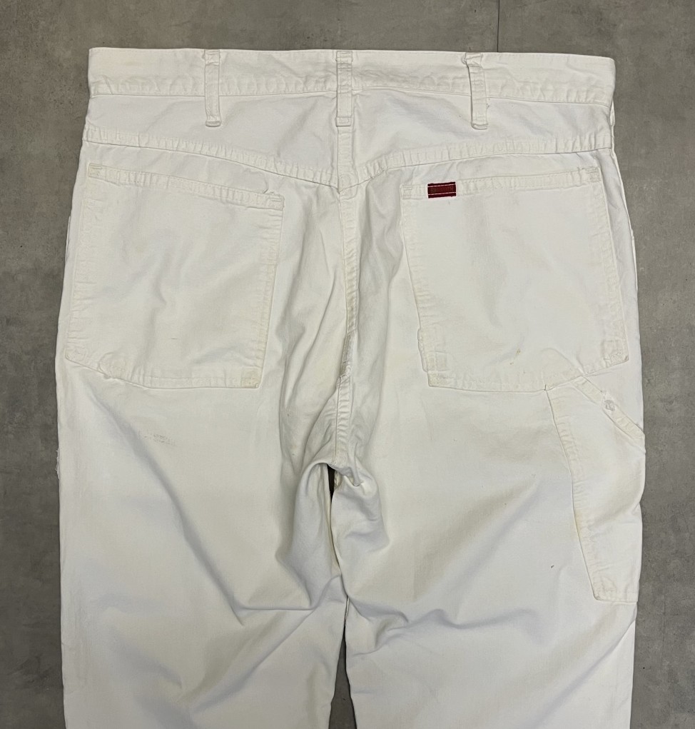 画像: 70'S BIG SMITH トップスナップボタン ペインターパンツ SCOVILLジップ ホワイト (VINTAGE)