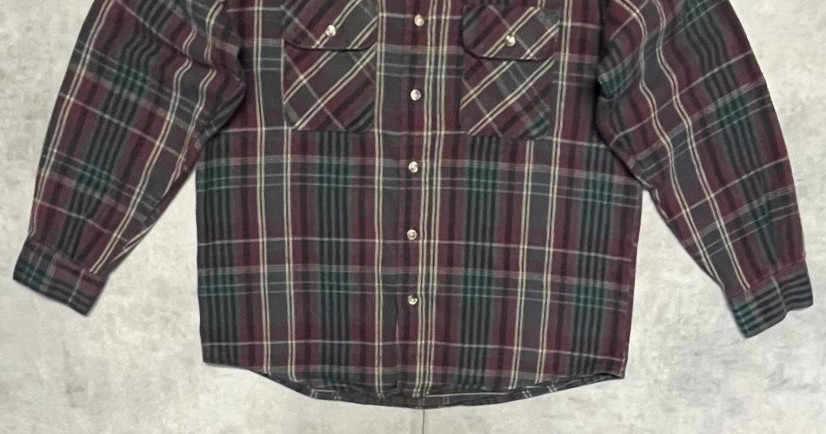画像: 90'S FIVE BROTHER ヘビーフランネル ワークシャツ チェック柄 USA製 (VINTAGE)
