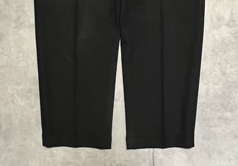 画像: RALPH LAUREN ウール100% ツープリーツ スラックス ブラック (VINTAGE)